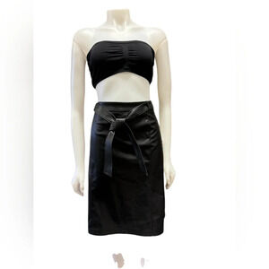 Calvin Klein NWT Black Skirt Midi Pleather  Plus Size 22W